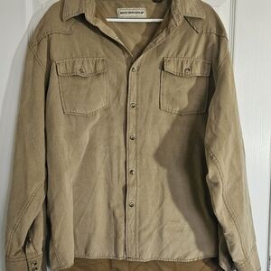 Bit & Bridle Men's XL Western Outdoor Tan Casual Snap Button  Shirt.